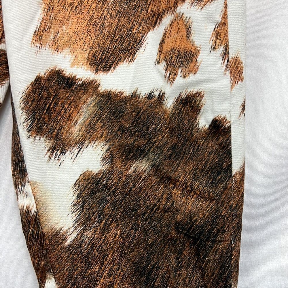 We Wore what White and brown animal print jeans size 26 NWT - Picture 7 of 16